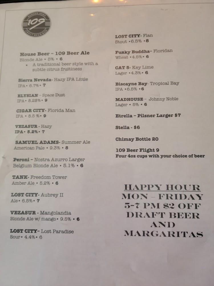 109 Burger Joint Menu image 4